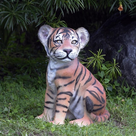 Design Toscano The Grand-Scale Sitting Bengal Tiger Cub Statue